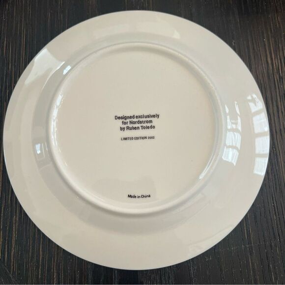 4 Nordstrom Ruben Toledo Salad Dessert Plate Fashion Limited Edition 2002 Dogs - Picture 6 of 10